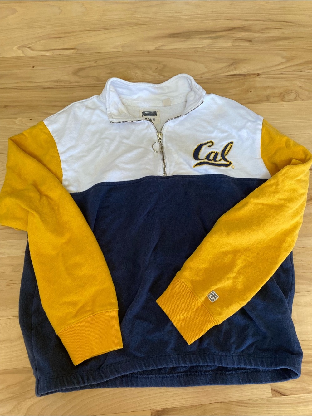 UC Berkeley Pullover Tailgate Quarter Zip Sweatshirt Medium Cotton